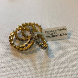 Freida Rothman Stackable Rings - 5 rings, NWT